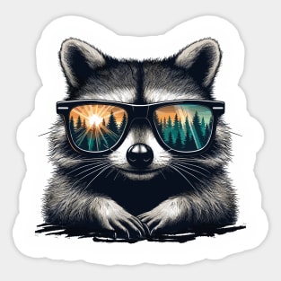 Funny Raccoon Sticker